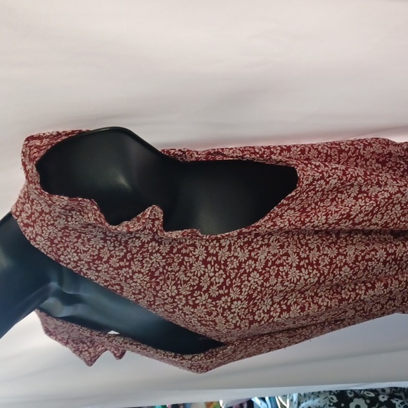 Monteau Button front frilly cap sleeve fitted dress, back elastic waist - Picture 6 of 10